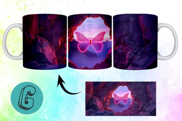 3D Fantasy Butterfly Mug Wrap Break 03: A Versatile Asset for Modern Creators