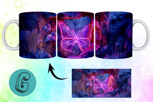 3D Fantasy Butterfly Mug Wrap Break 18 Evaluation