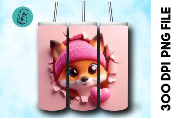 3D Fox Valentine Tumbler Wrap 32: The Ultimate Digital Asset for DIY Enthusiasts