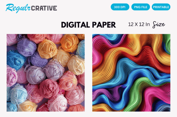 3D Knitting Yarn Fabric Digital Paper