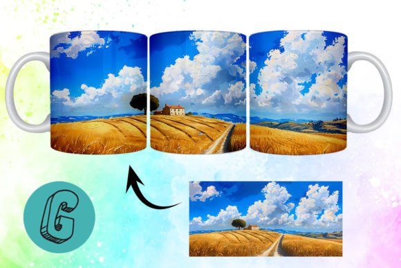3D Oil Paint Landscape Mug Wrap 09: A Practical Guide to High-Quality Digital Art
