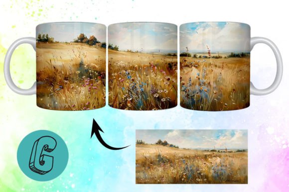 3D Oil Paint Wildflowers Mug Wrap 08: A Strategic Asset for Creative Operations