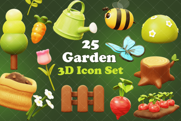 Garden 3D Icon Pack: Creative Assets for Your Projects