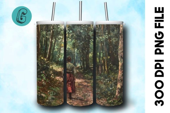 Unlock Your Creativity with the 3D Oil Paint Forest Tumbler Wrap 29 Digital Download