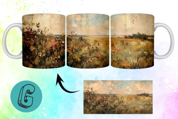 Unlocking Creativity with the 3D Oil Paint Wildflowers Mug Wrap 19 Digital Download